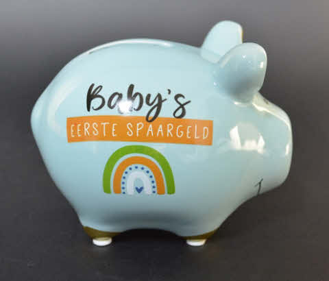 Best of...Spaarvarken Baby's Eerste Spaargeld, blauw