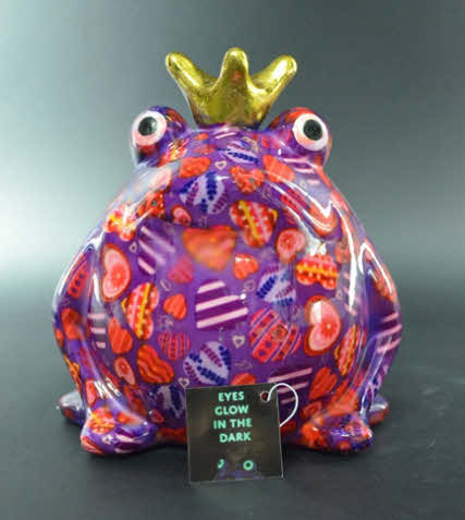 GITD - Pomme Pidou - Spaarpot King Frog Freddy, ShockingPurple Hearts in Love
