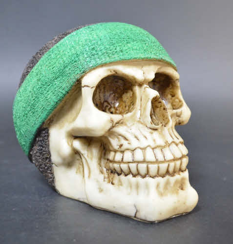Spaarpot Sporty Skull, Groen