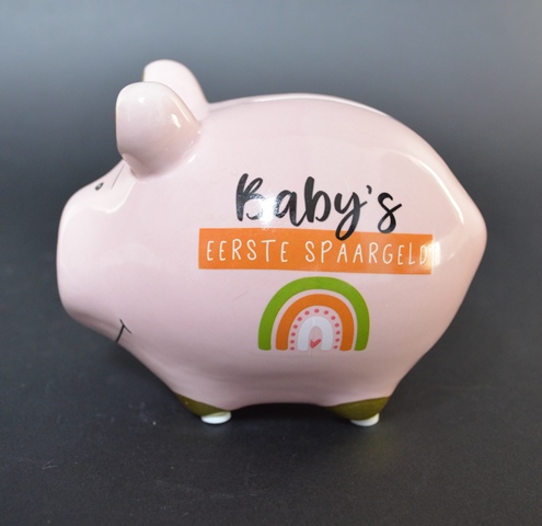 Best of...Spaarvarken Baby's Eerste Spaargeld, roze
