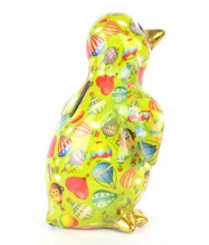 Pomme Pidou - Spaarpot Pinguin Paco, Air Balloons GardenGreen