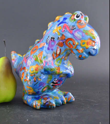 Pomme Pidou M - Spaarpot T Rex Tito, AquaBlue ABC