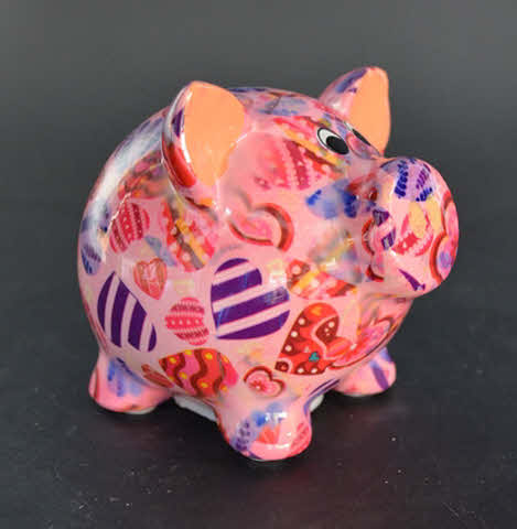 Pomme Pidou XS - Pig Rosie, MagicalPink Hearts in Love