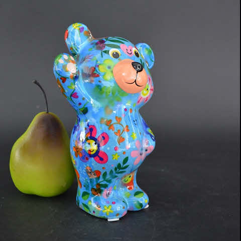 Pomme Pidou R - Teddy Bear Tilou, Happy Flowers SkyBlue