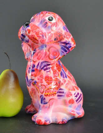 Pomme Pidou M - Spaarpot Beagle Basil, MagicalPink Hearts in Love