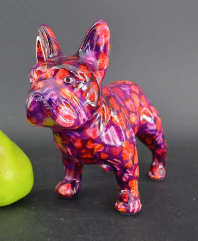 Pomme Pidou M - Spaarpot French Bulldog Jack, ShockingPurple Hearts in Love