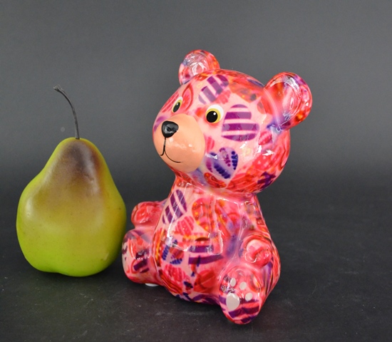 Pomme Pidou R - Spaarpot Teddy Bear Toto, MagicalPink Hearts in Love