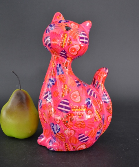 Pomme Pidou - Spaarpot Cat Caramel, MagicalPink Hearts in Love