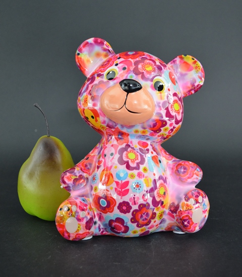 Pomme Pidou M - Spaarpot Teddy Bear Toto, Pink Elephant Parade