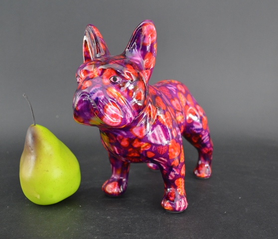 Pomme Pidou - Spaarpot French Bulldog Jack, ShockingPurple Hearts in Love