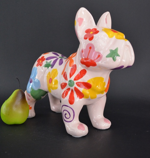 Pomme Pidou L - Decoratie French Bulldog Jack, Blossom Bliss, Rose - LIMITED EDITION