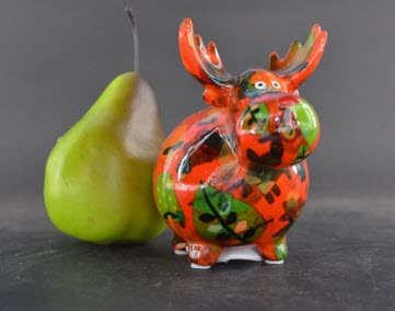 Pomme Pidou XS - Spaarpot Moose Rudolph  – Enchanted Forest Orange