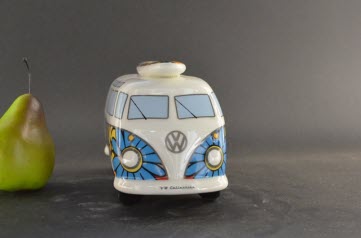 Spaarpot VW T1 Bus Flower – Gelicenseerde VW Spaarpot met Bloemenmotief en Surfboard