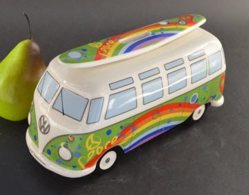 Spaarpot VW T1 Bus Peace – Gelicenseerd VW Product met Regenboog en Surfboard