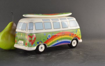 Spaarpot VW T1 Bus Peace – Gelicenseerd VW Product met Regenboog en Surfboard