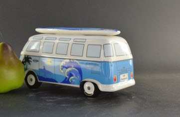 Spaarpot VW T1 Bus Surf – Gelicenseerde VW Spaarpot met Strandmotief en Surfboard