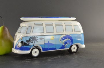 Spaarpot VW T1 Bus Surf – Gelicenseerde VW Spaarpot met Strandmotief en Surfboard