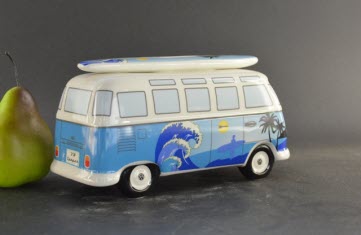 Spaarpot VW T1 Bus Surf – Gelicenseerde VW Spaarpot met Strandmotief en Surfboard