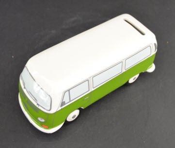 Spaarpot VW T2 Bus, Green – Gelicenseerd VW Product