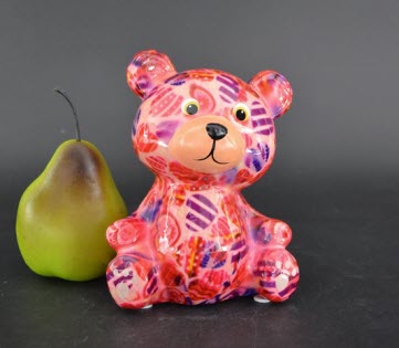 Pomme Pidou R - Spaarpot Teddy Bear Toto, MagicalPink Hearts in Love