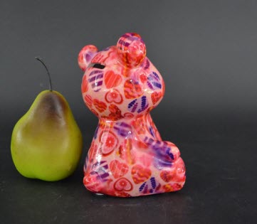 Pomme Pidou R - Spaarpot Teddy Bear Toto, MagicalPink Hearts in Love