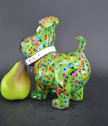 Pomme Pidou M - Spaarpot Dog Hugo, Coccinelle AmaraldGreen