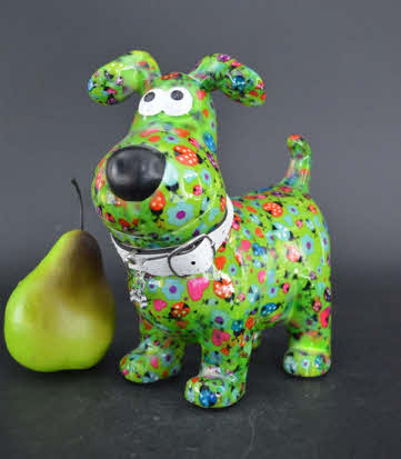 Pomme Pidou - Spaarpot Dog Hugo, Coccinelle AmaraldGreen