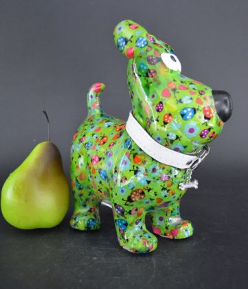 Pomme Pidou M - Spaarpot Dog Hugo, Coccinelle AmaraldGreen