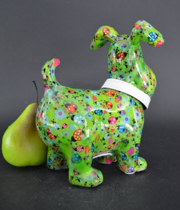 Pomme Pidou M - Spaarpot Dog Hugo, Coccinelle AmaraldGreen