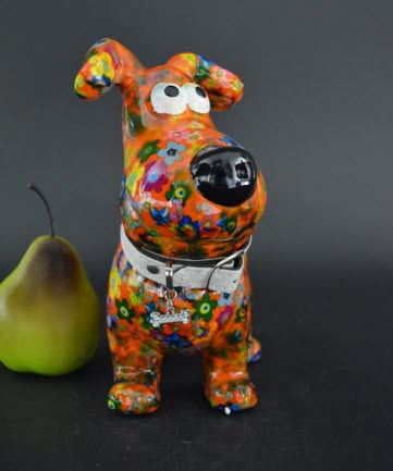 Pomme Pidou M - Spaarpot Dog Hugo, Funky Flowers SummerSet