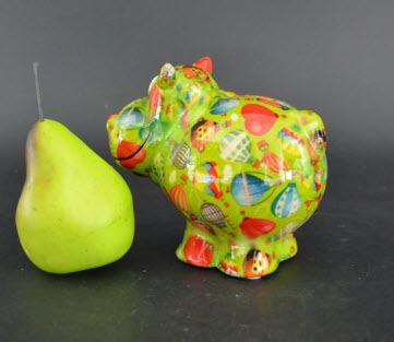 Pomme Pidou R - Spaarpot Hippo Happy, Air Balloons GardenGreen