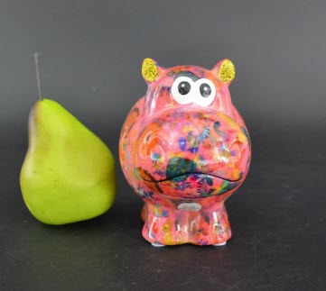 Pomme Pidou R - Spaarpot Hippo Happy, Safari Life PoshPink