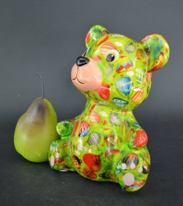 Pomme Pidou M - Spaarpot Teddy Bear Toto, Air Balloons GardenGreen