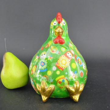 Pomme Pidou M - Spaarpot Chicken Claire, Mad about Green Matryoshkas