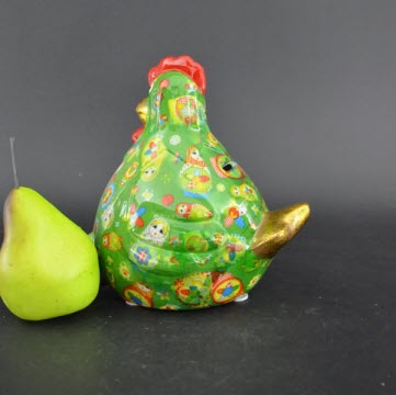 Pomme Pidou M - Spaarpot Chicken Claire, Mad about Green Matryoshkas