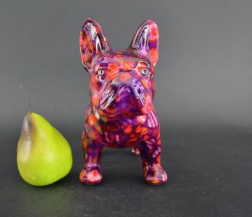 Pomme Pidou M - Spaarpot French Bulldog Jack, ShockingPurple Hearts in Love