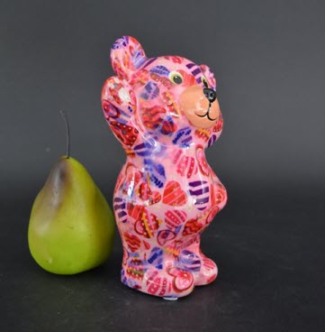 Pomme Pidou R - Spaarpot Teddy Bear Tilou, MagicalPink Hearts in Love