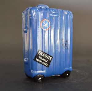 Spaarpot Blauwe Koffer, Adventure Awaits