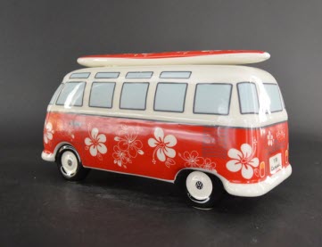 Spaarpot VW T1 Bus Daisy – Gelicenseerd VW Product met bloemen en surfboard