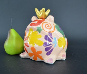 Pomme Pidou M - Spaarpot King Frog Freddy, Blossom Bliss, Orange