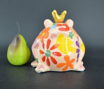 Pomme Pidou M - Spaarpot King Frog Freddy, Blossom Bliss, Orange