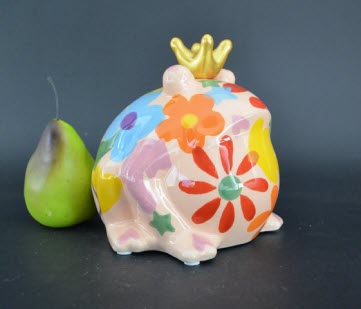 Pomme Pidou M - Spaarpot King Frog Freddy, Blossom Bliss, Orange