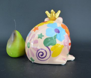 Pomme Pidou M - Spaarpot King Frog Freddy, Blossom Bliss, Orange