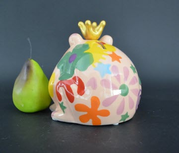 Pomme Pidou M - Spaarpot King Frog Freddy, Blossom Bliss, Orange