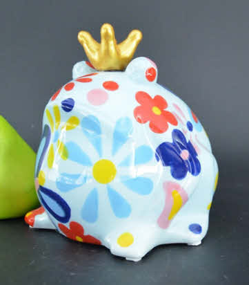 Pomme Pidou M - Spaarpot King Frog Freddy, Blossom Bliss, Blue