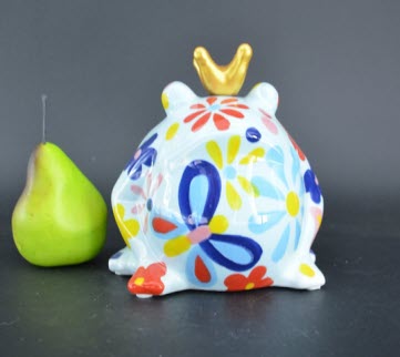 Pomme Pidou M - Spaarpot King Frog Freddy, Blossom Bliss, Blue