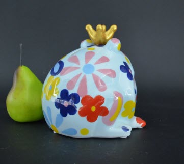 Pomme Pidou M - Spaarpot King Frog Freddy, Blossom Bliss, Blue