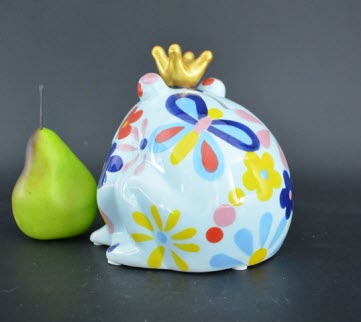 Pomme Pidou M - Spaarpot King Frog Freddy, Blossom Bliss, Blue