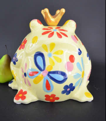 Pomme Pidou L - Decoratie King Frog Freddy, Blossom Bliss, Yellow