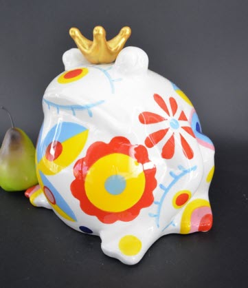 Pomme Pidou L - Decoratie King Frog Freddy, Blossom Bliss, White